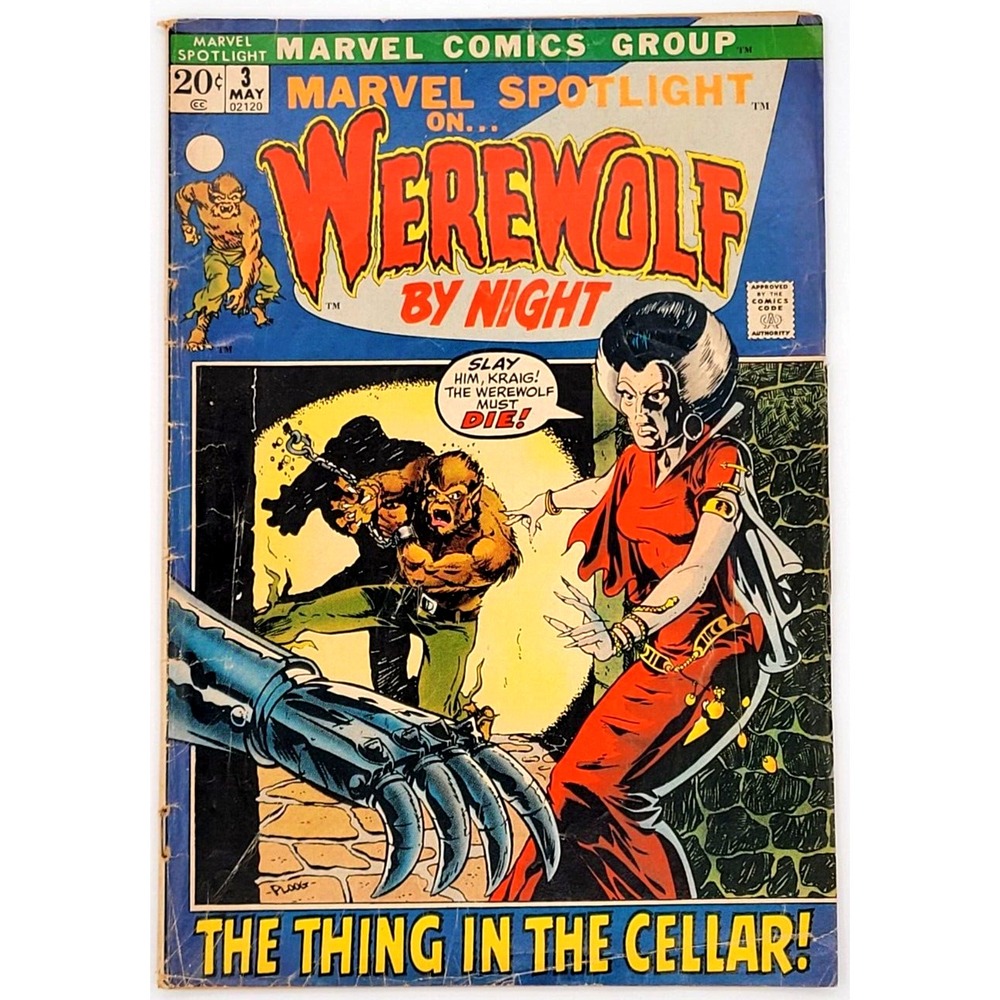MARVEL SPOTLIGHT ON... WEREWOLF BY NIGHT #3 (1972) / VG+ / 2ND WEREWOLF BY NIGHT